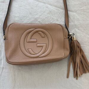 Gucci Tan Leather Crossbody Bag